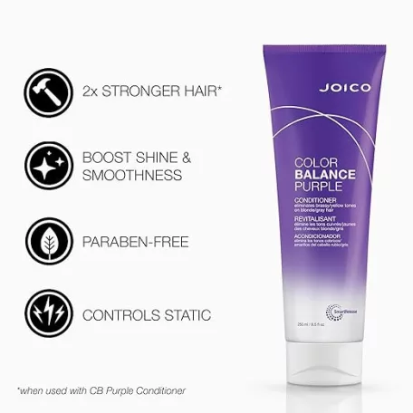 Joico - Color Balance PURPLE Conditioner - sárga színsemlegesítő kondícionáló szőke és ősz hajra - 250 ml