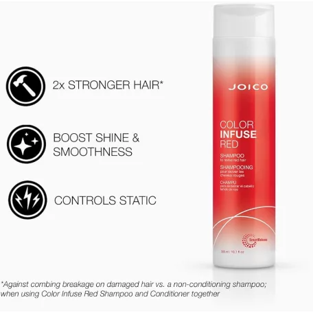 Joico - Color Infuse RED Shampoo - vörös élénkítő sampon  - 250 ml