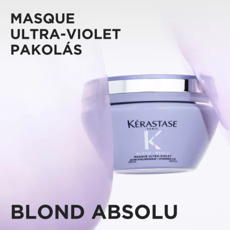 Kérastase BLOND ABSOLU Masque Ultra-Violet - hamvasító maszk szőkített, melírozott hajra - 200 ml