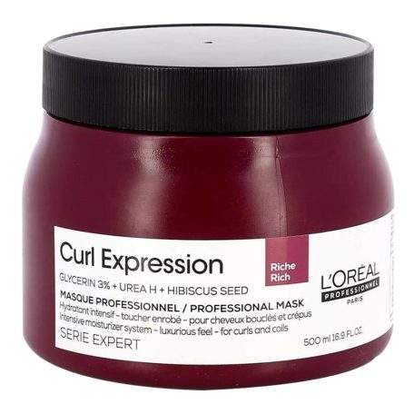 L'ORÉAL SERIE EXPERT Glycerin 2,5% + Urea H + Hibiscus Seed CURL EXPRESSION Mask 500 ml