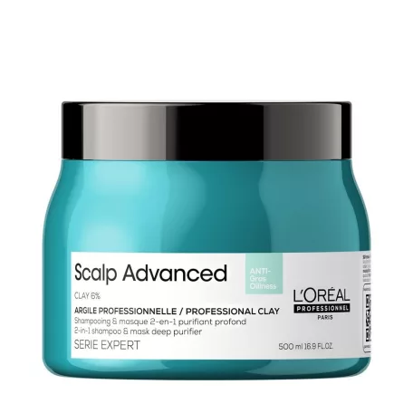 L'ORÉAL Serie Expert SCALP ADVANCED Anti-Gras Oiliness 2in1 zsírosodás elleni sampon és pakolás 500 ml