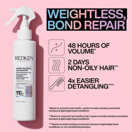 Redken - Acidic Bonding Concentrate Fine Hair - folyékony kondícionáló vékonyszálú hajra - 190ml
