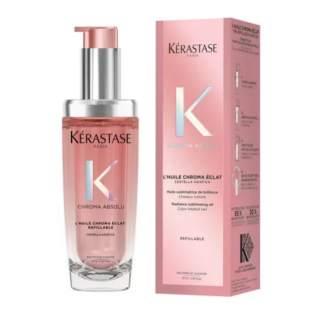 KÉRASTASE CHROMA ABSOLU L'Huile Chroma Éclat - hajápoló olaj festett hajra újratölthető - 75 ml