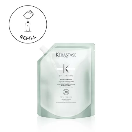 KÉRASTASE SPÉCIFIQUE Bain Divalent - utántöltő hajfürdő sampon zsíros fejbőrre és száraz-érzékeny hajvégekre - 500 ml