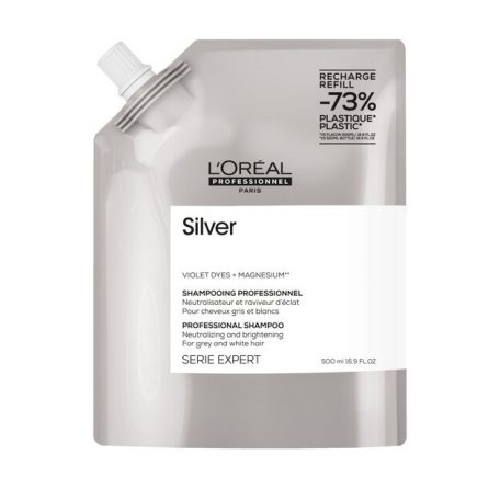 L'ORÉAL SERIE EXPERT Violet Dyes + Magnesium SILVER sampon utántöltő 500 ml