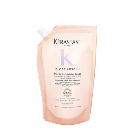 Kérastase GLOSS ABSOLU Bain Créme Hydra-Glaze utántöltő - Fényfokozó krémhajfürdő 500 ml