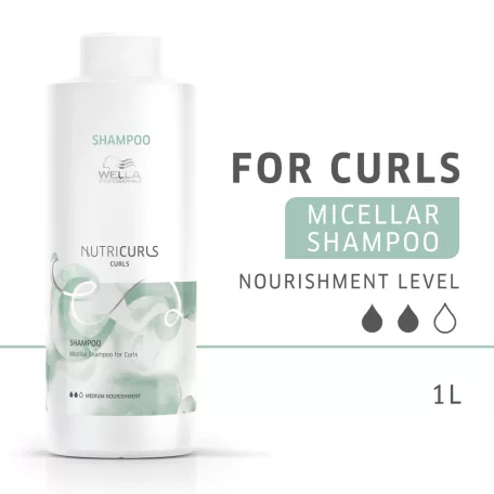 Wella - Nutri Curls - Curls Shampoo - micellás sampon göndör hajra - 1000 ml