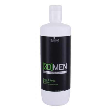 SCHWARZKOPF 3D MEN Hair and Body Shampoo sampon férfiaknak 1000 ml