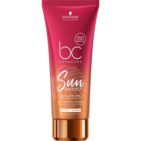 Schwarzkopf BONACURE Sun Protect Hair & Body Bath napozás utáni smapon és tusfürdő 200 ml