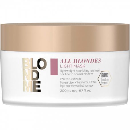 Schwarzkopf BLONDME All Blondes Light Mask hajpakolás normál- vékonyszálú szőke hajra  200 ml