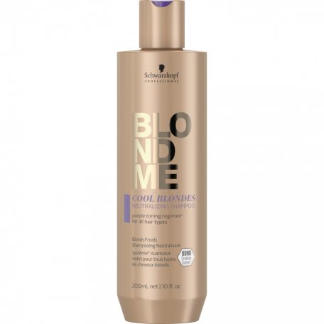 Schwarzkopf BLONDME Cool Blondes Neutralizing Shampoo színsemlegesítő sampon hidegszőke hajra 300 ml