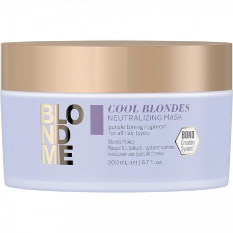 Schwarzkopf BLONDME Cool Blondes Neutralizing Mask színsemlegesítő pakolás hidegszőke hajra  200 ml