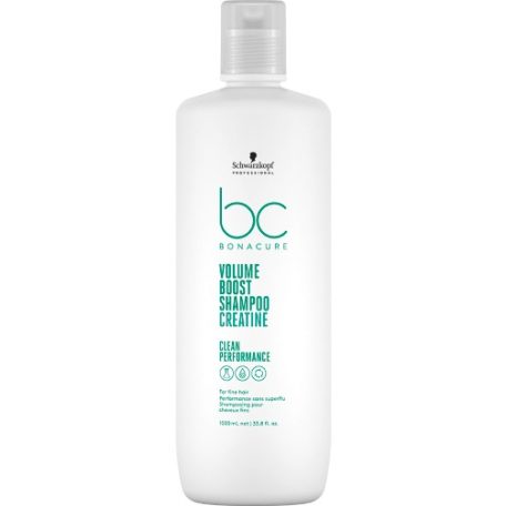 Schwarzkopf BONACURE - Volume Boost CREATINE Shampoo - volumennövelő sampon - 1000 ml