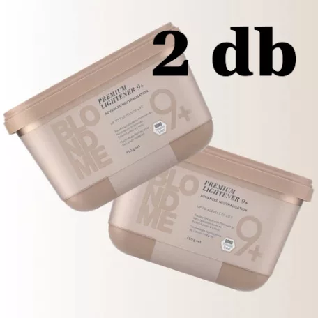 2 db  Schwarzkopf BLONDME Premium Lightener 9+ szőkítőpor 2x450 g