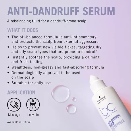 Schwarzkopf BONACURE Anti-Dandruff Serum korpásodás elleni szérum 100 ml