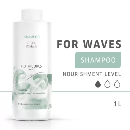Wella - Nutri Curls - Waves Shampoo - könnyed sampon hullámos hajra - 1000 ml