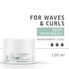   Wella - Nutri Curls - Waves & Curls Mask - intenzíven tápláló hajmaszk - 150 ml