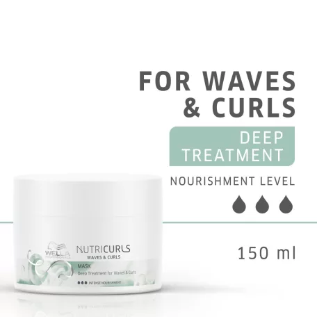 Wella - Nutri Curls - Waves & Curls Mask - intenzíven tápláló hajmaszk - 150 ml