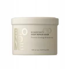   Schwarzkopf BLONDME Bondfinity Deep Repair Mask - mélytápláló hajbalzsam hajtöredezés ellen 500 ml
