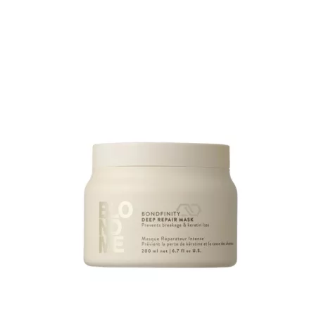 Schwarzkopf BLONDME Bondfinity Deep Repair Mask - mélytápláló hajbalzsam hajtöredezés ellen 200 ml