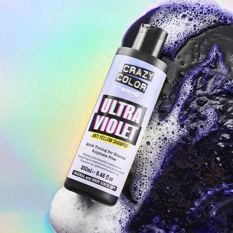 CRAZY COLOR Shampoo NO YELLOW ULTRAVIOLET hamvasító sampon 250 ml