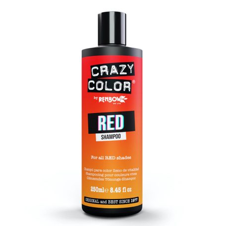 CRAZY COLOR Shampoo RED sampon piros hajra 250 ml