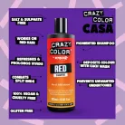 CRAZY COLOR Shampoo RED sampon piros hajra 250 ml