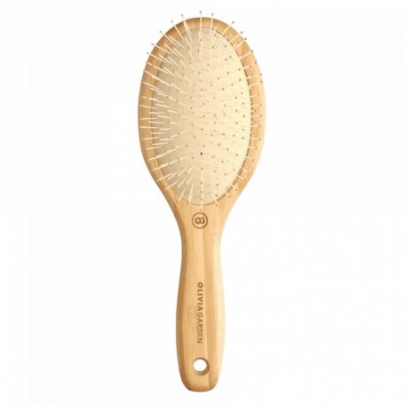 OLIVIA GARDEN Bamboo Touch -  Eco-Friendly Bamboo Brush -  Detangle Nylon M - bontókefe M