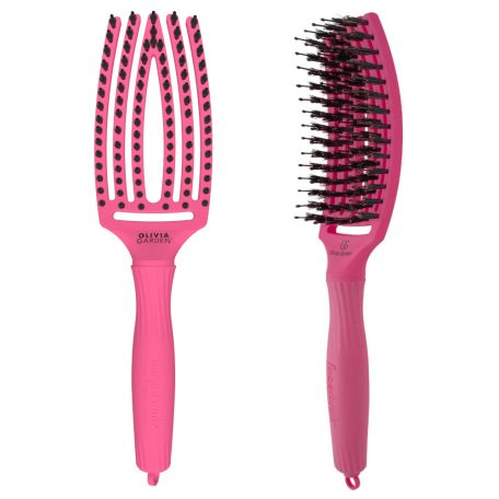OLIVIA GARDEN - Fingerbrush Boar & Nylon - Hot Pink - M bontókefe