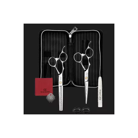 Olivia Garden SilkCut PRO Shear Kit Black 5.75"Shear + 6"35T Eur Thinner