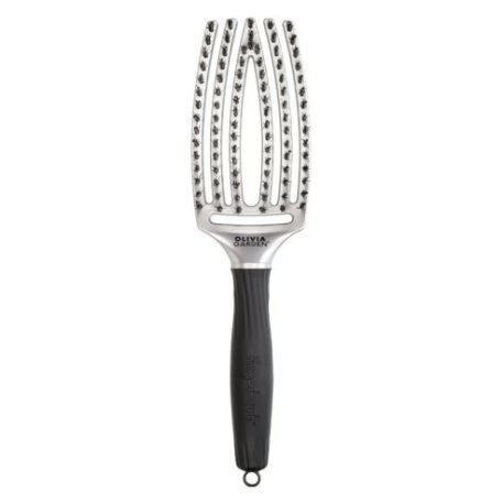 OLIVIA GARDEN - Fingerbrush Boar & Nylon - Silver - M bontókefe