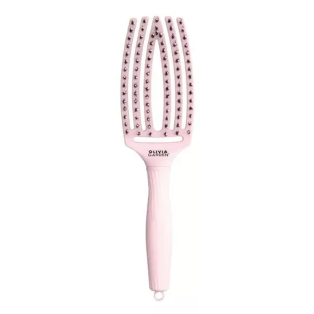 OLIVIA GARDEN - Fingerbrush Boar & Nylon - Pastel Pink - M bontókefe