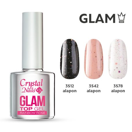 CN Glam Top Gel - Rainbow Rose - 4ml