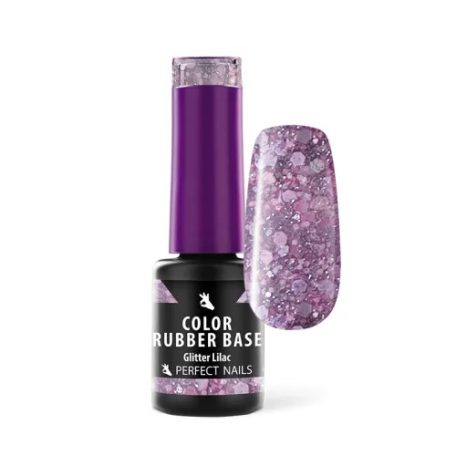 PN Color Rubber Base - Glitter Lilac - 4 ml