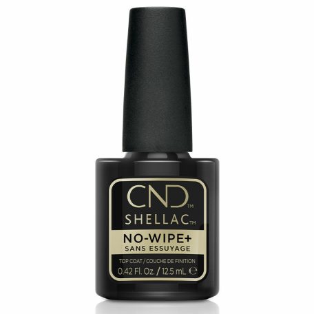 CND - Shellac - No-Wipe+ Top Coat - fedőlakk - 12,5 ml