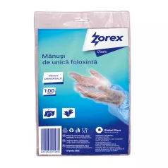 ZOREX fólia kesztyű eldobható 100db