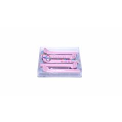 Color Bow hajfestő csipesz - pink/grey - 5 db