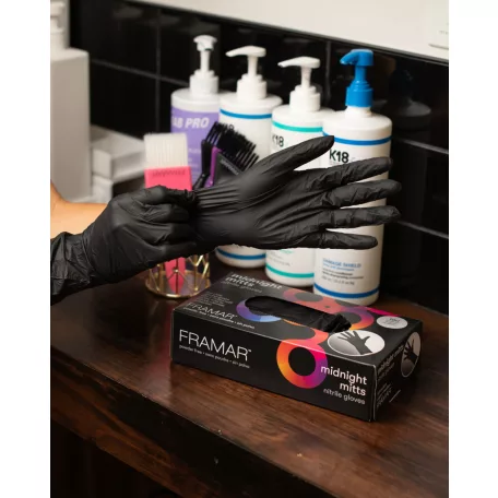 FRAMAR - Midnight Mitts Nitrile Gloves - GLV-MM-SML - gumikesztyű "S"