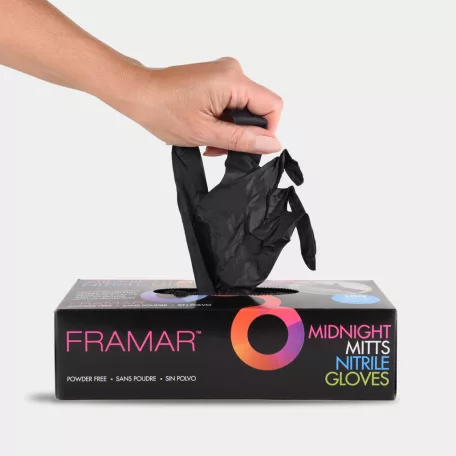 FRAMAR - Midnight Mitts Nitrile Gloves - GLV-MM-MED - gumikesztyű "M"