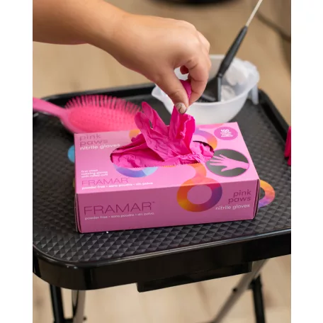 FRAMAR - Pink Paws Nitrile Gloves - GLV-PP-SML - gumikesztyű "S"