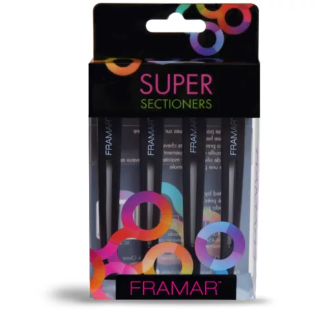 Framar - Super Sectioners - CL-SS-BLK - csipesz fekete - 4 db