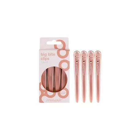 Framar - Big Bite Clips Rose Gold - CL-BB-RG - csipesz - 4 db
