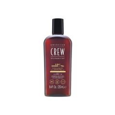   AMERICAN CREW 3-IN-1 GINGER + TEA - Sampon, kondícionáló és tusürdő - 250 ml
