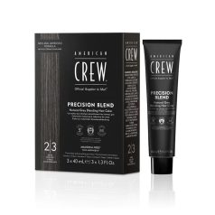   AMERICAN CREW PRECISION BLEND DARK BROWN 2|3 - Férfi hajszínező - 3 x 40 ml