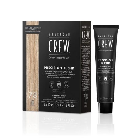 AMERICAN CREW PRECISION BLEND LIGHT BLOND 7|8 - Férfi hajszínező - 3 x 40 ml