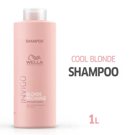 WELLA INVIGO Blonde Recharge színfrissítő sampon hamvas szőke hajra 1000 ml