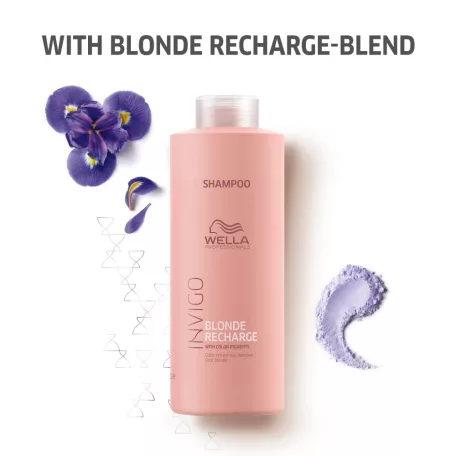 WELLA INVIGO Blonde Recharge színfrissítő sampon hamvas szőke hajra 1000 ml