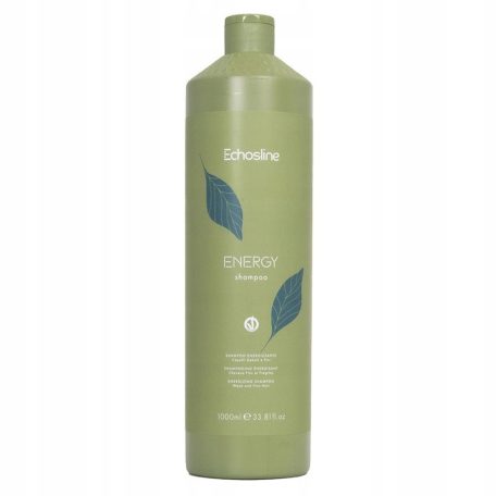 Echosline ENERGY VEGAN Shampoo - hajerősítő sampon - 1000 ml