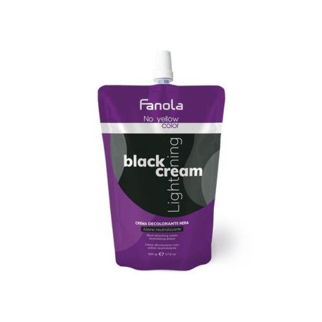 FANOLA No Yellow BLACK CREAM Lightener fekete szőkítőkrém 500 g