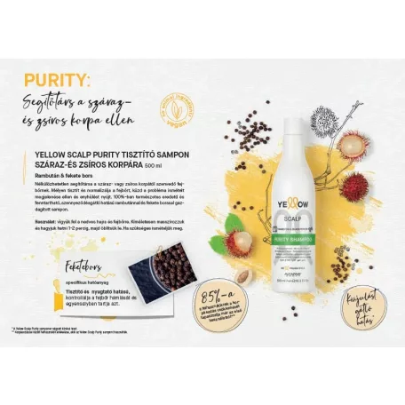 YELLOW Scalp Purity Shampoo sampon száraz és zsíros korpára - 500ml